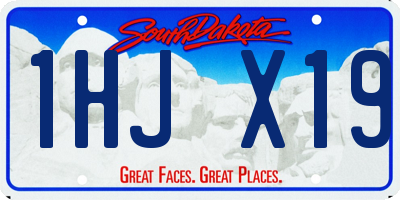 SD license plate 1HJX19