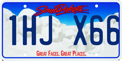 SD license plate 1HJX66