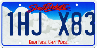 SD license plate 1HJX83