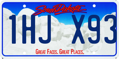 SD license plate 1HJX93