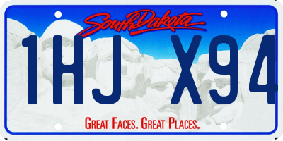SD license plate 1HJX94