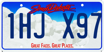 SD license plate 1HJX97