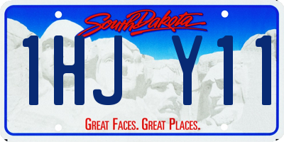 SD license plate 1HJY11
