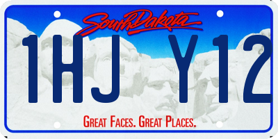SD license plate 1HJY12
