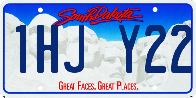 SD license plate 1HJY22