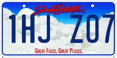 SD license plate 1HJZ07