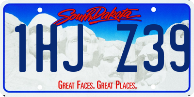SD license plate 1HJZ39