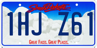 SD license plate 1HJZ61