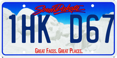 SD license plate 1HKD67