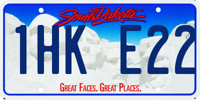 SD license plate 1HKE22