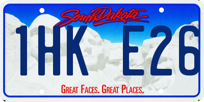 SD license plate 1HKE26