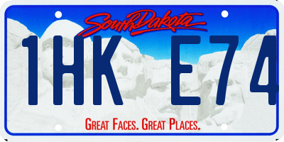 SD license plate 1HKE74