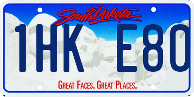 SD license plate 1HKE80