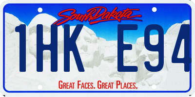 SD license plate 1HKE94