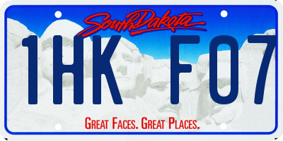 SD license plate 1HKF07