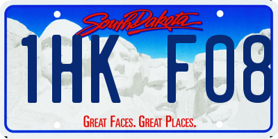 SD license plate 1HKF08