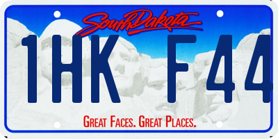 SD license plate 1HKF44