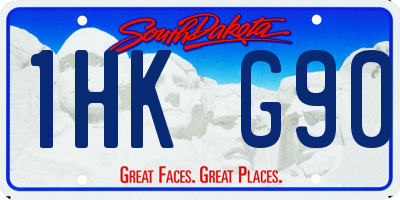 SD license plate 1HKG90