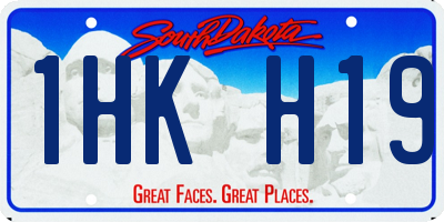 SD license plate 1HKH19