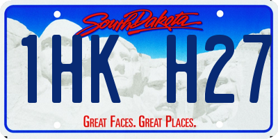 SD license plate 1HKH27