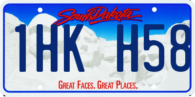 SD license plate 1HKH58