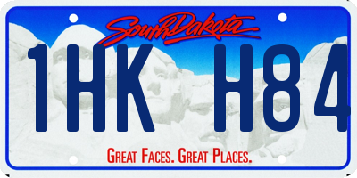 SD license plate 1HKH84