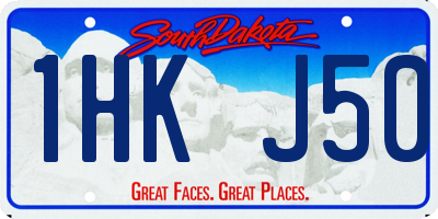 SD license plate 1HKJ50