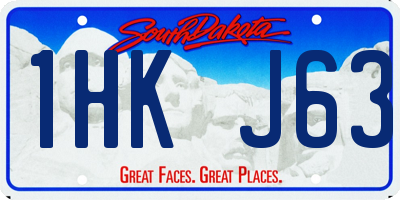 SD license plate 1HKJ63