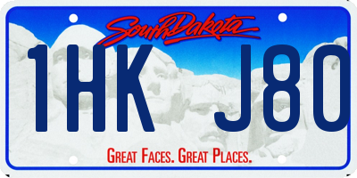SD license plate 1HKJ80