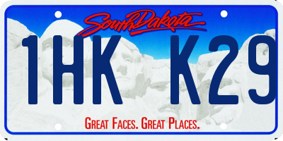 SD license plate 1HKK29