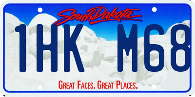 SD license plate 1HKM68