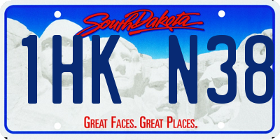 SD license plate 1HKN38