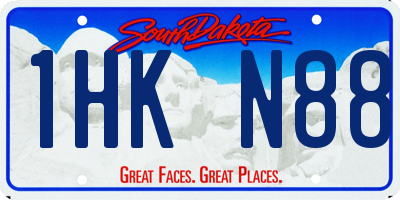 SD license plate 1HKN88