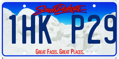 SD license plate 1HKP29