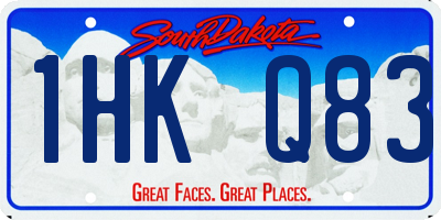 SD license plate 1HKQ83