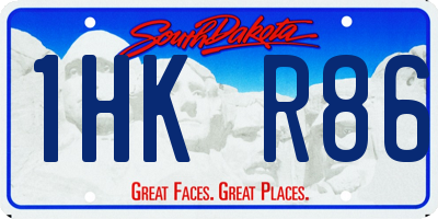 SD license plate 1HKR86