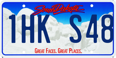 SD license plate 1HKS48