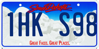 SD license plate 1HKS98