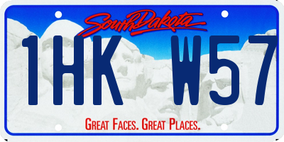 SD license plate 1HKW57
