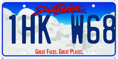 SD license plate 1HKW68