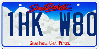 SD license plate 1HKW80