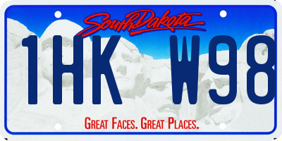 SD license plate 1HKW98