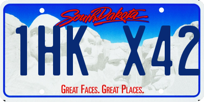 SD license plate 1HKX42