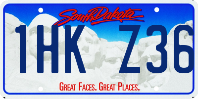 SD license plate 1HKZ36