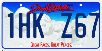 SD license plate 1HKZ67