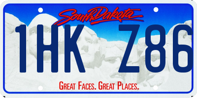 SD license plate 1HKZ86