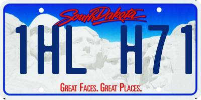 SD license plate 1HLH71