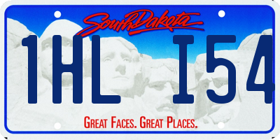 SD license plate 1HLI54