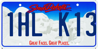 SD license plate 1HLK13
