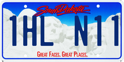 SD license plate 1HLN11